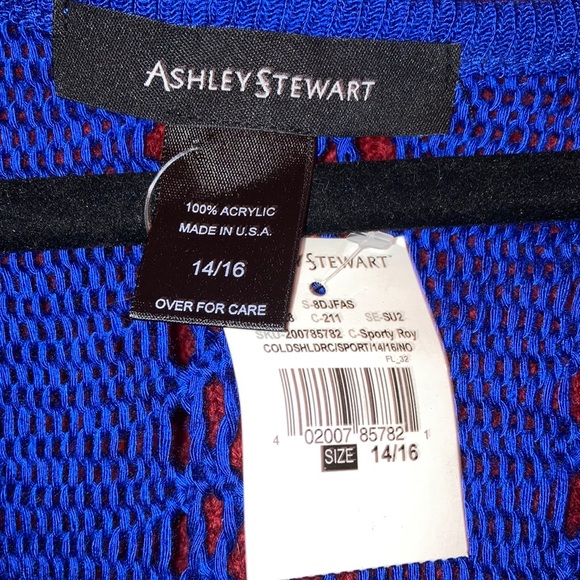 Blue Cold-Shoulder Sweater - Picture 3 of 3